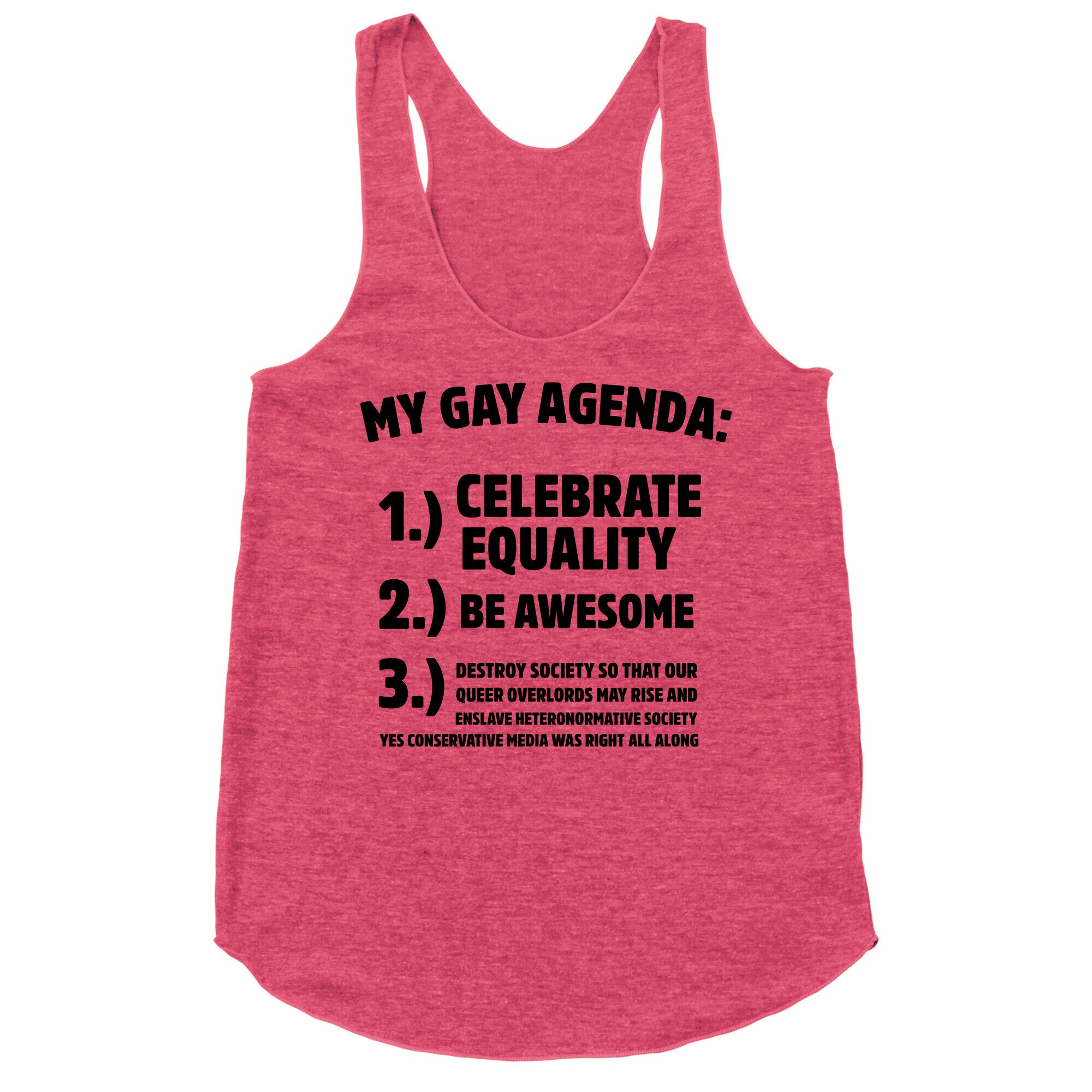 My Gay Agenda Racerback Tank
